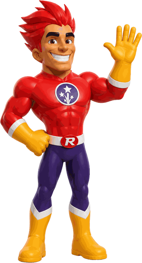 Rokit, the Firework Superstore mascot