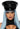 Rhinestone Trimmed Military Hat Black