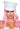 Rhinestone Trimmed Military Hat White