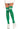 Ribbed Athletic Thigh Highs Green and White