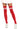 Ribbed Athletic Thigh Highs Red and White