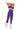 Ribbed Athletic Thigh Highs Purple and White