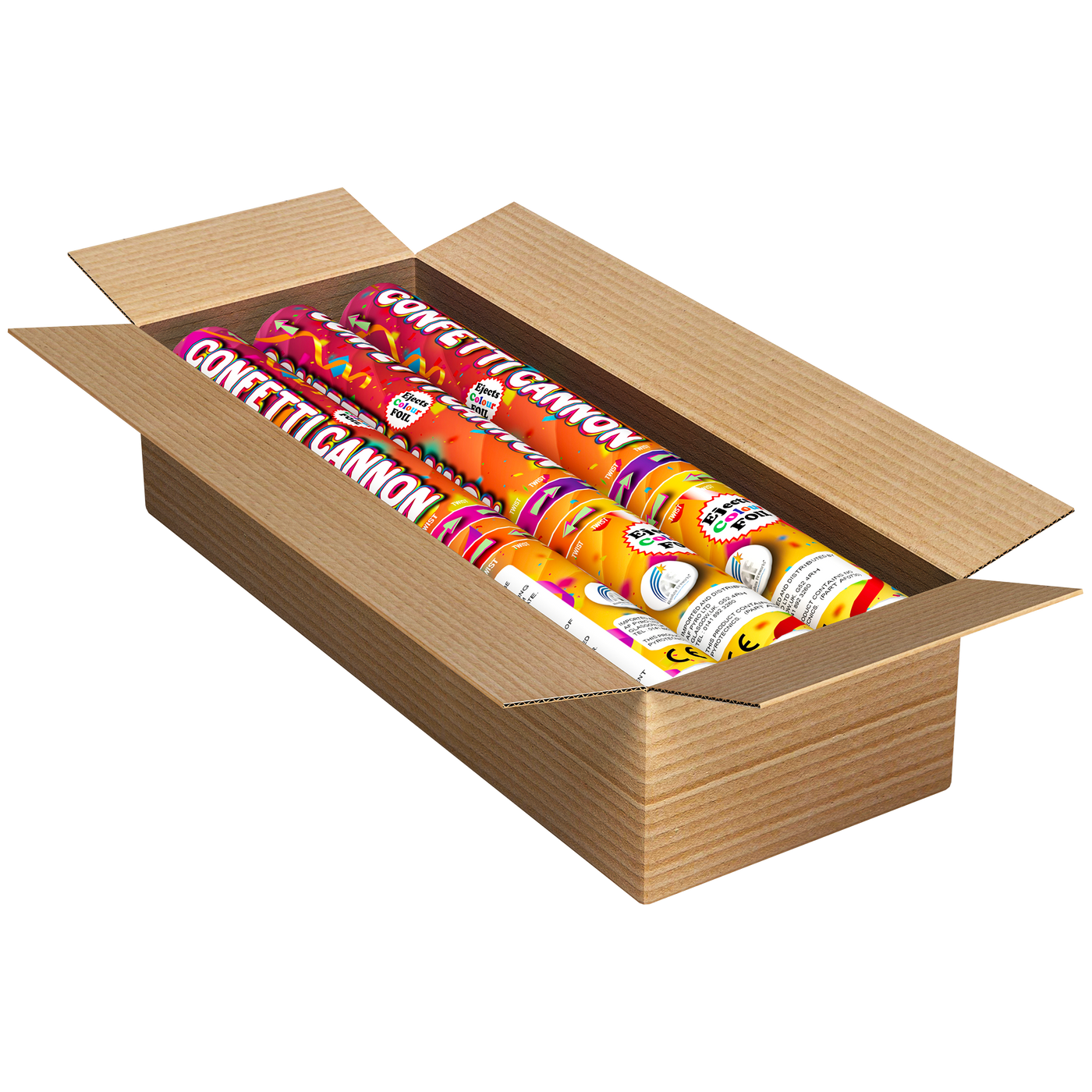 50cm Confetti Cannon with Coloured Tissue image 2