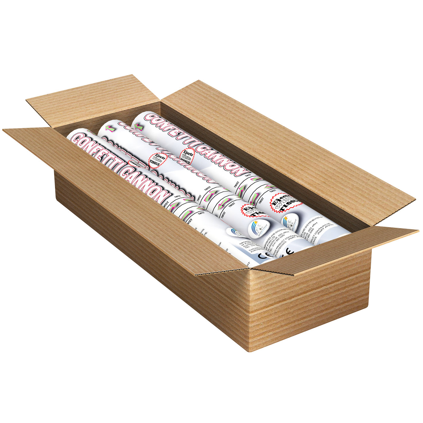 50cm Confetti Cannon with White Tissue image 2