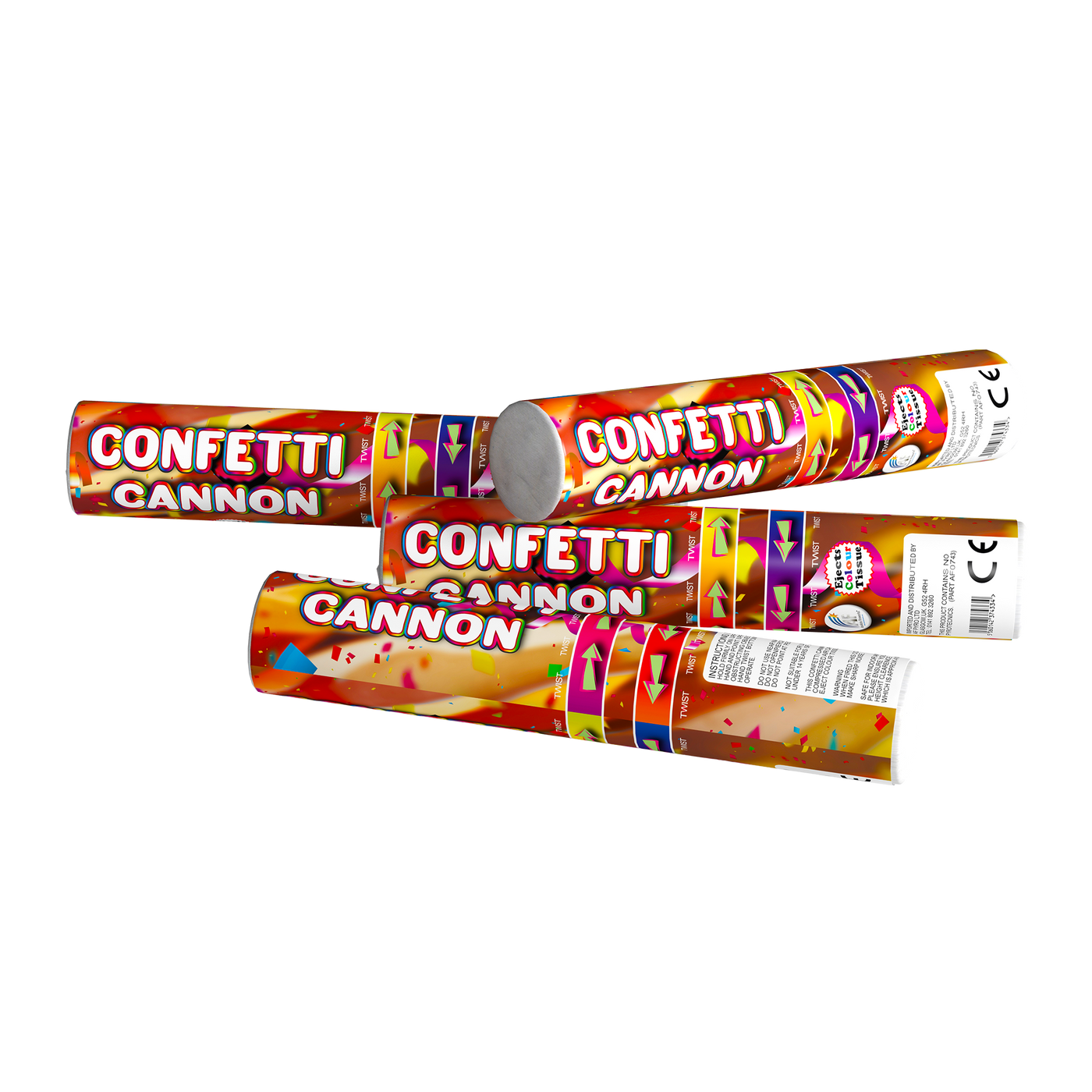 30cm Confetti Cannon with Coloured Tissue