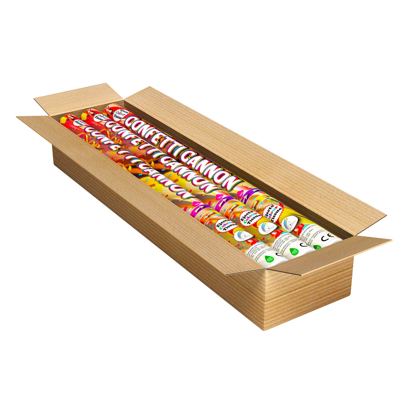 80cm Confetti Cannon with Coloured Tissue image 2